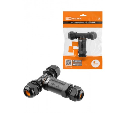 Кабельный коннектор Т-образный (клеммник 5PIN) IP68   SQ0589-0404  TDM