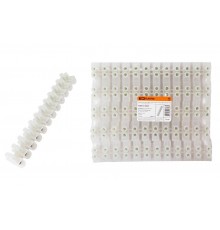 Зажим винтовой ЗВИ-100 полипропилен 6-25мм2 12пар 100°С белый   SQ0510-0029  TDM