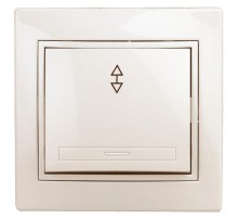 1-103-02 Intro Переключатель, 10А-250В, IP20, СУ, Plano, сл.кость  Б0027600  Intro