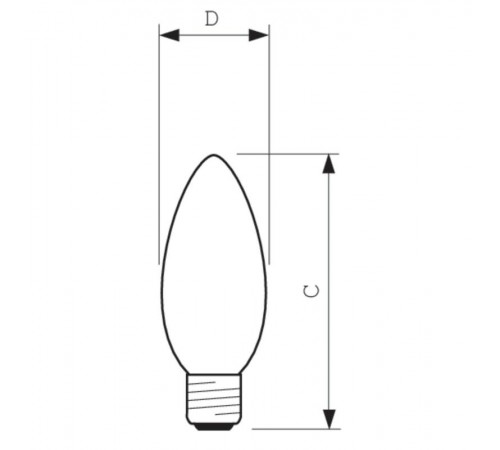 Лампа накаливания ЛОН Stan 40W E27 230V B35 CL 1CT/10X10  921492044218  PHILIPS