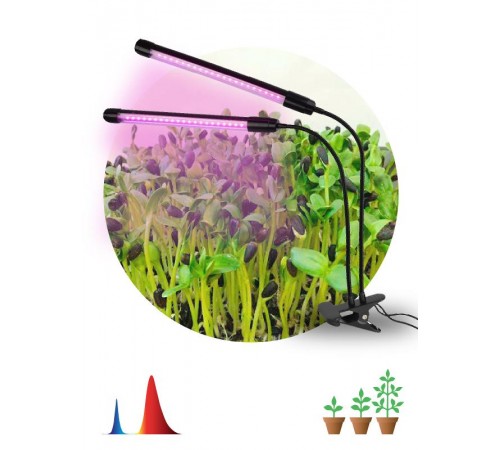 Светильник для растений на прищепке FITO-20W-АLED-N красно-синего спектра 20 Вт черный  Б0053059  ЭРА