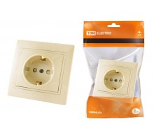 Розетка 2П+З с защ. шт. 16А 250В сл. кость "Таймыр"  SQ1814-0116  TDM