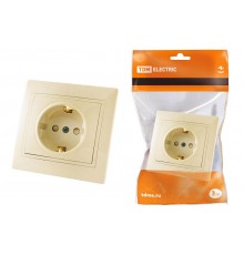 Розетка 2П+З с защ. шт. 16А 250В сл. кость "Таймыр"  SQ1814-0116  TDM