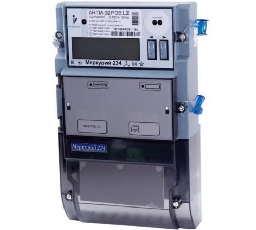Счетчик Меркурий 234 ARTMX2-03 DPBR.G1 5-10А; 3*230/400В (0,5S/1,0; мнТ; оптопорт, RS485, GSM; 3 винта)