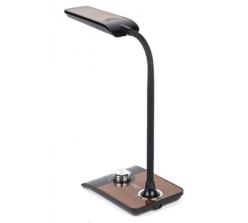 Светильник настольный светодиодный NLED-473-10W-BK черный с деревом  Б0033305  ЭРА