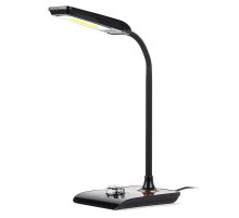 Светильник настольный светодиодный NLED-473-10W-BK черный с деревом  Б0033305  ЭРА