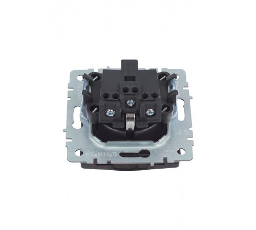 BRITE Розетка с заземлением со шторками с кр. 16А IP20 РСбш10-3-БрТБ темная бронза  BR-R16-16-K45  IEK