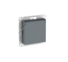 AtlasDesign Грифель Розетка с заземлением со шторками с крышкой,16А,IP20,механизм, быстрозажимные клеммы  ATN000746S  SE