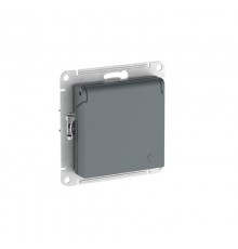 AtlasDesign Грифель Розетка с заземлением со шторками с крышкой,16А,IP20,механизм, быстрозажимные клеммы  ATN000746S  SE