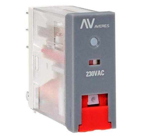 Реле промежуточное с кнопкой и мех. Индикацией RPAt 22/2 8A 230В AC rpat-22-2-230ACEKF