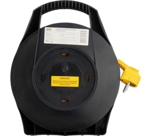 Удлинитель на катушке УК10 с т/з 4 места 2Р+PЕ/10м 3х1,0 мм2 "Industrial"  WKP14-10-04-10  IEK