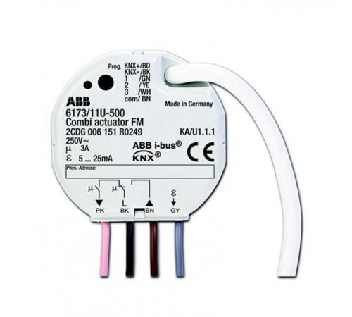 6173/11 U-500 Универсальный 2-канальный активатор со входами для подключения кнопок, 3 А, FM  6151-0-0249  2CKA006151A0249  ABB