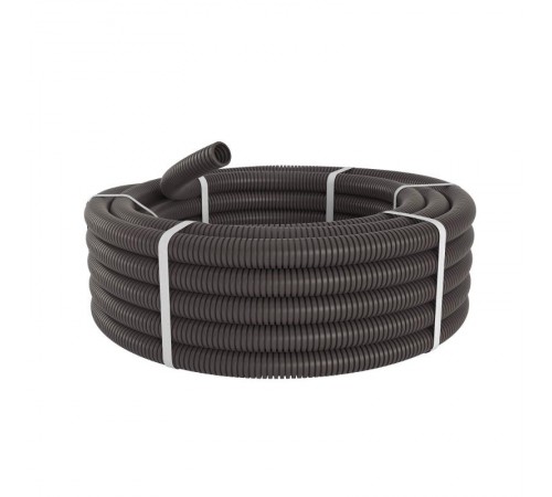 Труба гибкая гофрированная ПА 10мм PA6V0 без протяжки (100м) тёмно-серый полиамид  80010  DKC