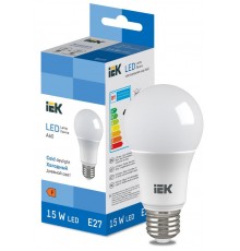 Лампа светодиодная Bulb A60 1500lm 6500K E27  LL-I-A60-15-230-65-E27  IEK