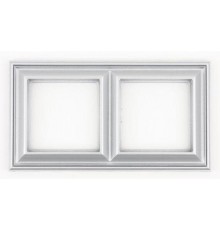 Рамка 2-поста; термопласт; алюминий; Eco Deco  EPD482AL  Jung