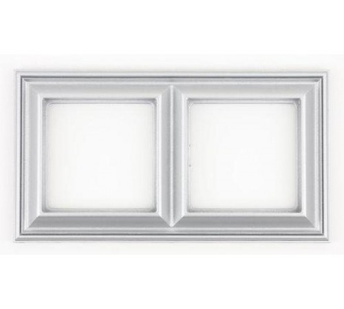 Рамка 2-поста; термопласт; алюминий; Eco Deco  EPD482AL  Jung