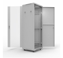 19" Напольный шкаф серии Standart 32U 600х600 мм, передняя дверь стекло, задняя дверь металл, RAL 7035 (состоит из 2 частей)  04-2310  REXANT