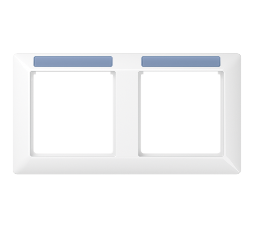 рамка 2-кратная горизонтальная с полем для надписи белая  AS5820BFINAWW  Jung