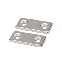 Неодимовый магнитный прямоугольник 35х15х3 мм с 2 зенковками 8х4 мм (упаковка 1 шт.)  72-3703  REXANT