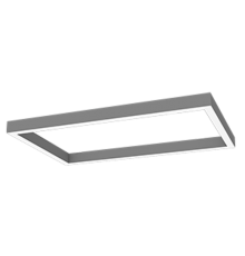 Светодиодный светильник Х-line прямоугольный подвесной 60 Вт 3000 К 1050x595x100 мм металлик с рассеивателем опал  V1-R0-0R828-02OP0-4006030  VARTON