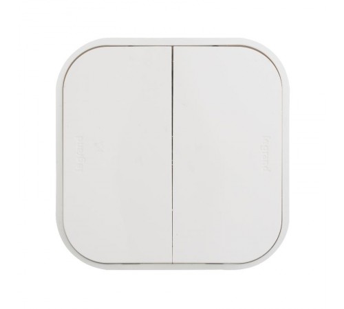 Quteo Белый Выключатель 2-клавишный 10А  782202  Legrand