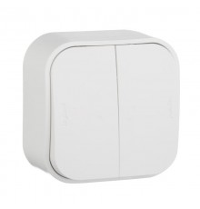 Quteo Белый Выключатель 2-клавишный 10А  782202  Legrand