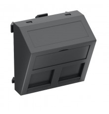 Корпус компьютерной розетки Modul45 тип PA (наклонный) 45x45 мм (черный) (DTS-2PA SWGR1)  6119264  OBO Bettermann