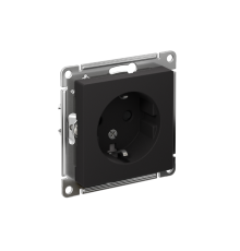 AtlasDesign Карбон Розетка с заземлением со шторками, 16А, механизм  ATN001045  SE