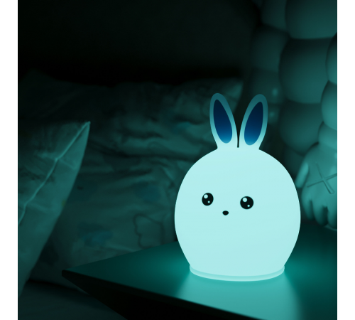 Настольный светодиодный детский ночник NN301 2W RGB, Li-ion, USB кабель , кролик 1/10/40  NN301  Gauss