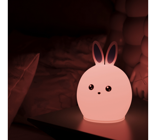 Настольный светодиодный детский ночник NN301 2W RGB, Li-ion, USB кабель , кролик 1/10/40  NN301  Gauss