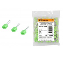 Наконечник штыревой втулочный изолированный (двойной) НШвИ (2) 1,0х8 (100 шт)   SQ0521-0004  TDM