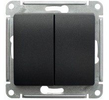 Glossa Антрацит Переключатель 2-клавишный, сх.6, 10АХ  GSL000765  SE