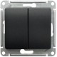 Glossa Антрацит Переключатель 2-клавишный, сх.6, 10АХ  GSL000765  SE