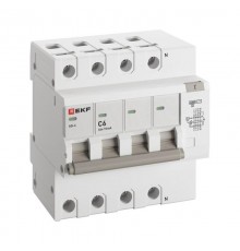 Дифференциальный автомат АД-4 6А/10мА (х-ка C, АС, электронный) 6кА EKF PROxima  DA4-6-06-10-pro  EKF