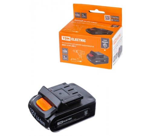 Аккумулятор для дрелей-шуруповертов ДША-12-Л1(ЛК1) 12 В, 1,3 А*ч Li-Ion, "Гранит"  SQ1030-0212  TDM