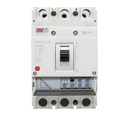 Выключатель автоматический AV POWER-2/3 250А 50kA ETU2.0  mccb-23-250-2.0-av  EKF