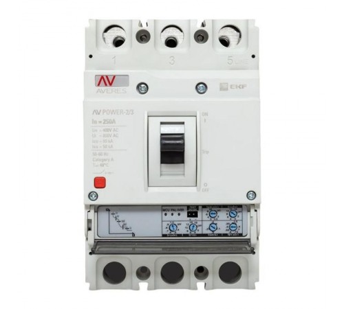 Выключатель автоматический AV POWER-2/3 250А 50kA ETU2.0  mccb-23-250-2.0-av  EKF