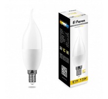 Лампа светодиодная LB-770 (11W) 230V E14 2700K свеча на ветру  25939  FERON