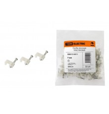 Скоба 7мм плоская пластиковая (50шт)   SQ0513-0011  TDM