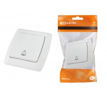 Кнопка звонковая 6А белая "Онега"   SQ1805-0007  TDM