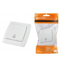 Кнопка звонковая 6А белая "Онега"   SQ1805-0007  TDM