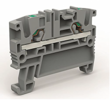 Проходная клемма 2 точки подключения на 2,5 кв.мм синяя  ZEFC200BL  DKC
