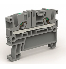 Проходная клемма 2 точки подключения на 2,5 кв.мм (замена на VPR-2.5-GY)  ZEFC200GR  DKC