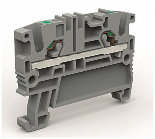 Проходная клемма 2 точки подключения на 2,5 кв.мм синяя  ZEFC200BL  DKC