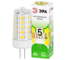 Лампа светодиодная  GREEN LINE LED G4-JC-5W-830-12V GL G4 5Вт капсула теплый белый свет  Б0067190  ЭРА