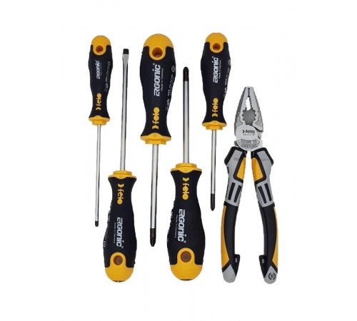 Набор отверток Ergonic SL, PH, PZ с пассатижами 180 мм в сумке  40096604  Felo