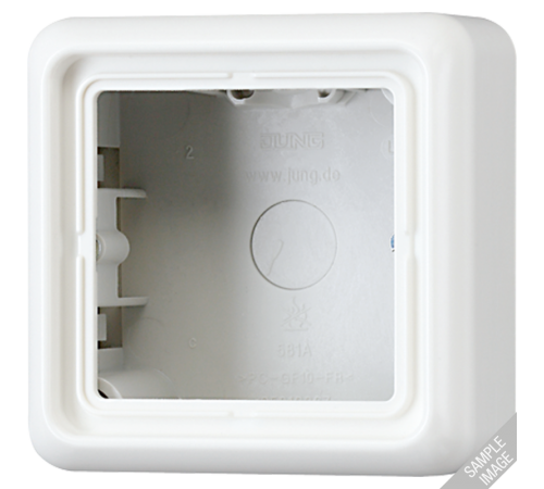 Коробка накладная  с рамкой, 1-кратная, серая  CD581AGR  Jung