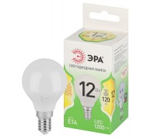 Лампа светодиодная  GREEN LINE LED P45-12W-830-E14 GL E14 12 Вт шар теплый свет  Б0067042  ЭРА