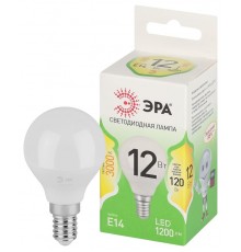 Лампа светодиодная  GREEN LINE LED P45-12W-830-E14 GL E14 12 Вт шар теплый свет  Б0067042  ЭРА