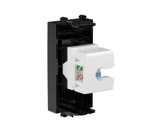 Компьютерная розетка "Черный квадрат" "Avanti" RJ-45 модульная, кат. 5е 1 мод  4402661  DKC